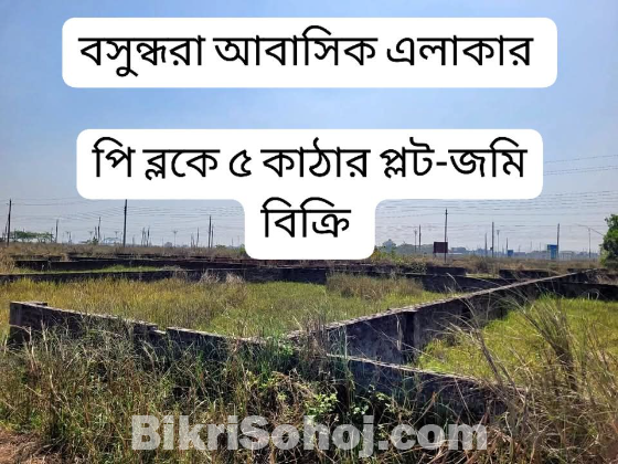 5 katha | Plot for sale P block Bashundhara R /A Dhaka